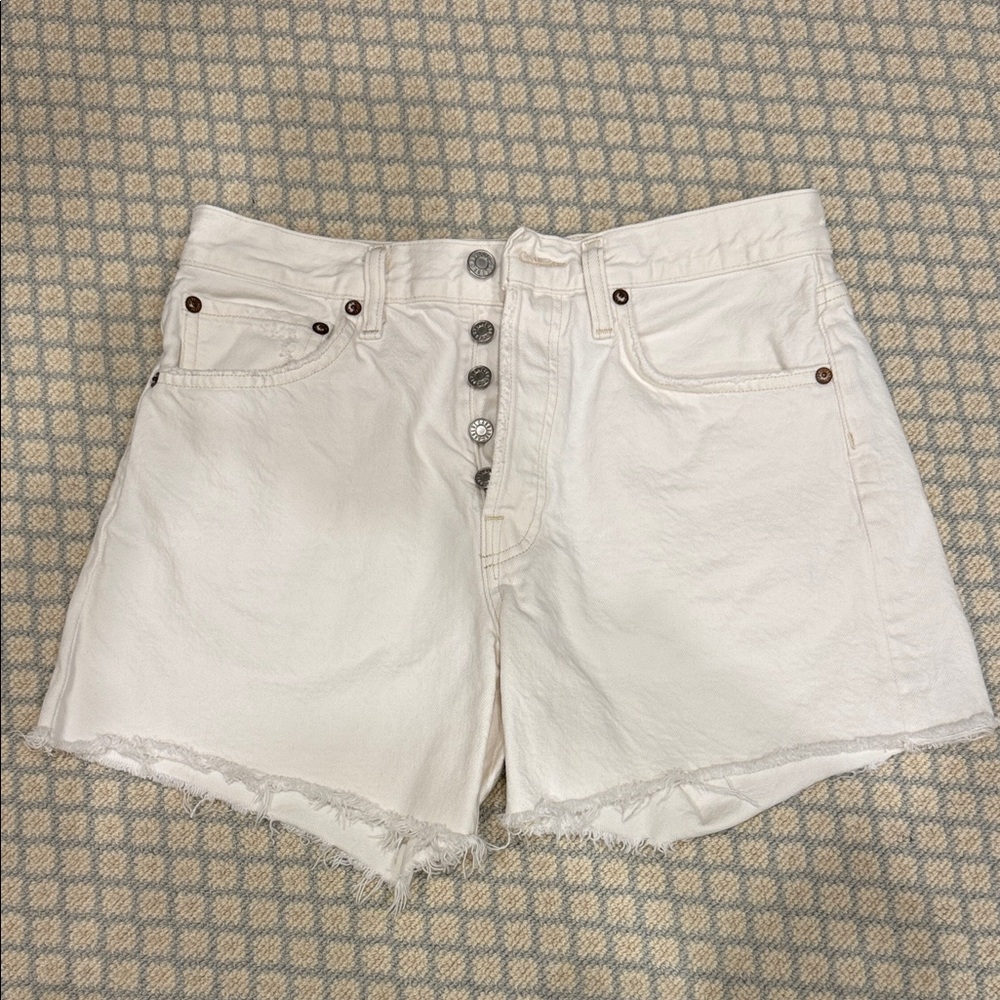 AGOLDE Parker Long Short in Panna Cotta